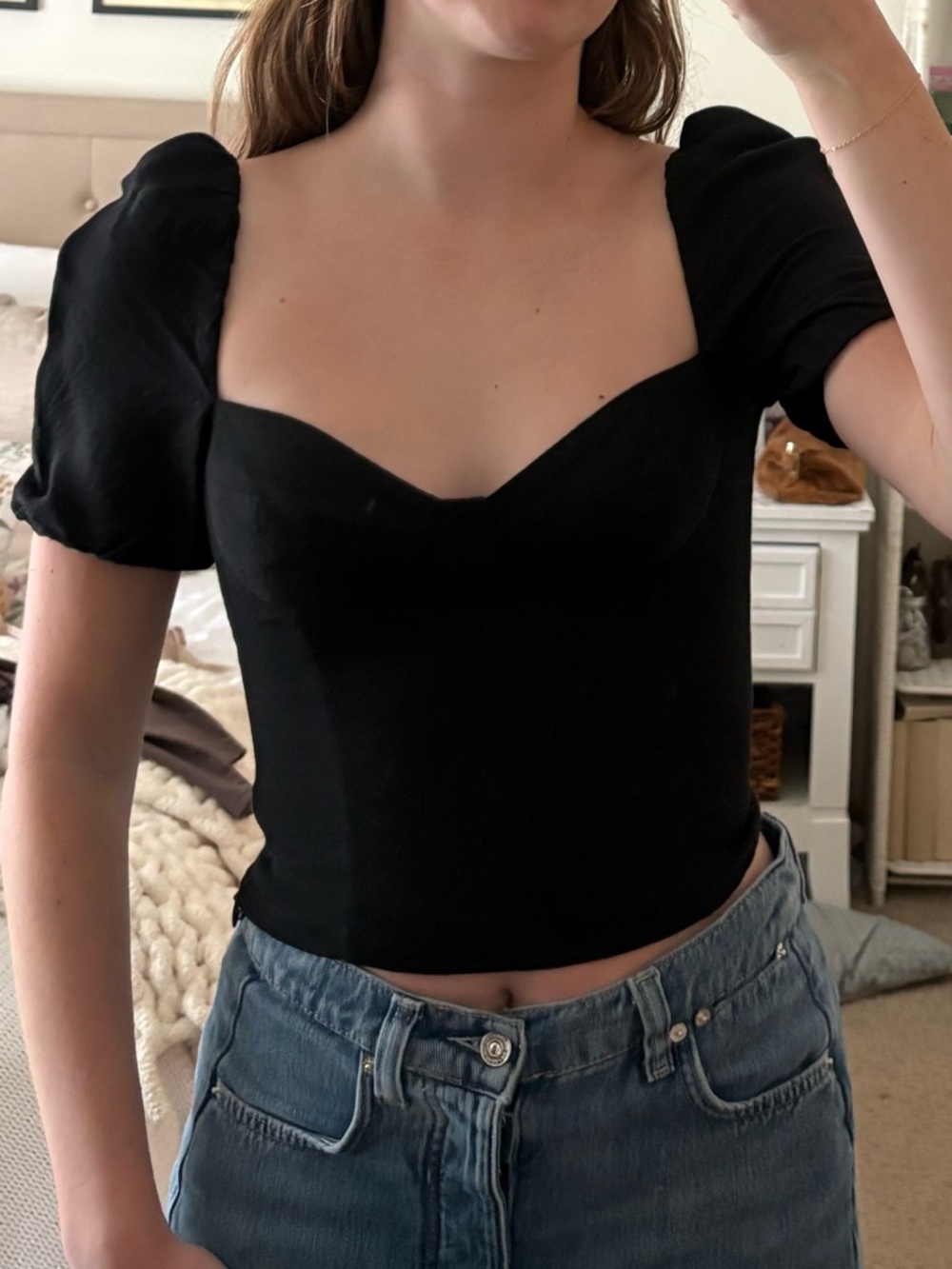 Black Aritzia blouse